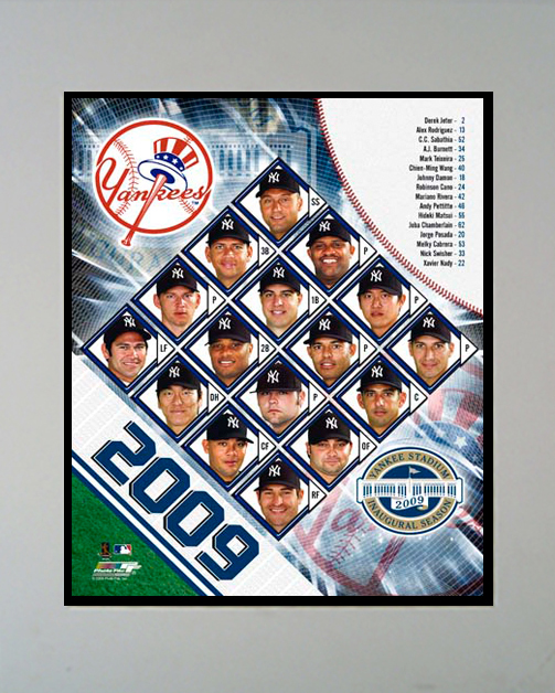 September 11, 2009 Yankees Replica Line Up Card